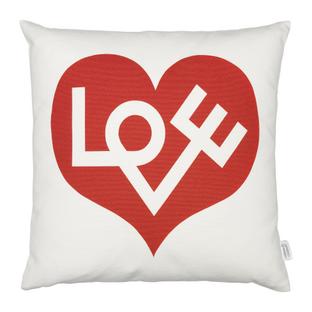 Graphic Print Pillows Love, red