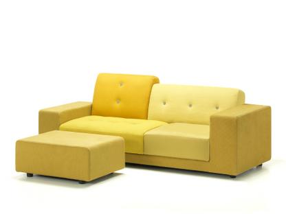 Polder Compact With Ottoman|Right armrest|Fabric mix golden yellow