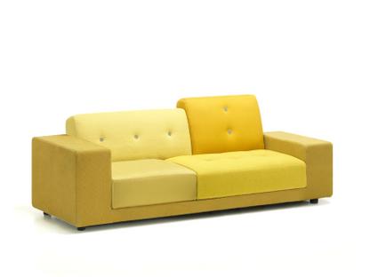 Polder Compact Without Ottoman|Left armrest|Fabric mix golden yellow