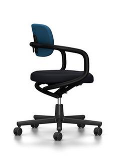 Allstar Office Swivel Chair Deep black|Hopsak|Blue / moor brown