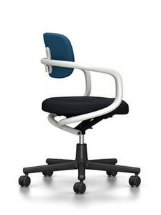 Allstar Office Swivel Chair White|Hopsak|Blue / moor brown