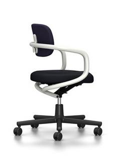 Allstar Office Swivel Chair White|Hopsak|Dark blue / moor brown