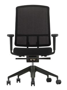 AM Chair Black|Nero|With 2D armrests|Five-star base deep black