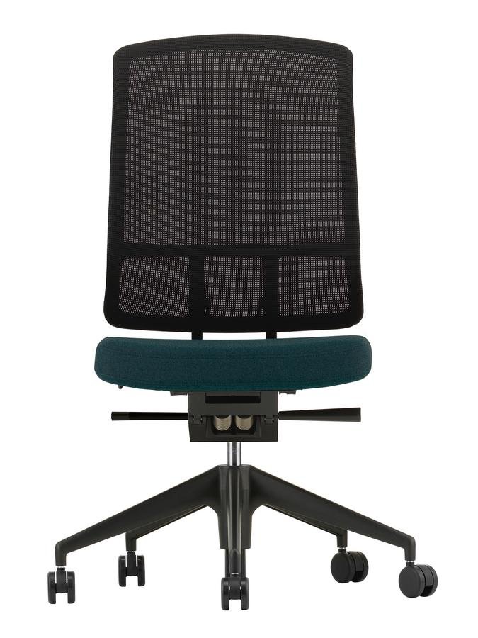 Vitra Am Chair Black Petrol Nero Without Armrests Five Star Base Am Chair Black Petrol Nero Without Armrests Five Star Base Deep