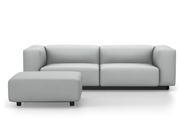 Soft Modular Sofa Dumet pebble melange|With Ottoman