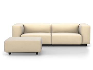 Soft Modular Sofa Laser ivory|With Ottoman