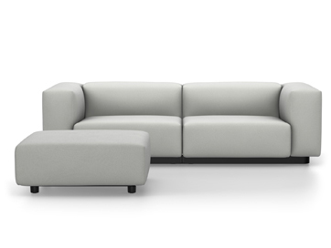 Soft Modular Sofa Laser stonegrey|With Ottoman