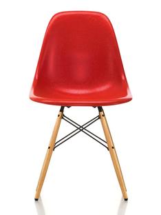 Eames Fiberglass Chair DSW Eames classic red|Ash honey tone