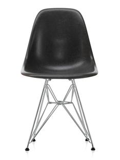 Eames Fiberglass Chair DSR Eames elephant hide grey|Polished chrome