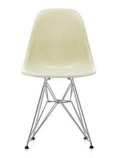 Eames Fiberglass Chair DSR Eames parchment|Polished chrome