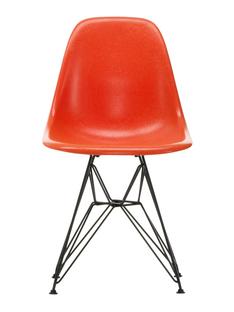 Eames Fiberglass Chair DSR Eames red orange|Powder-coated basic dark smooth