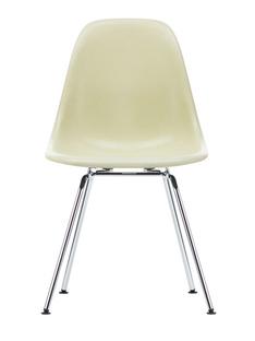 Eames Fiberglass Chair DSX Eames parchment|Polished chrome