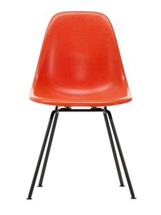 Eames Fiberglass Chair DSX Eames red orange|Powder-coated basic dark smooth