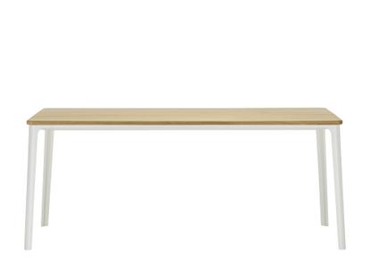 Plate Dining Table 180 x 90 cm|Natural oak solid, oiled|White