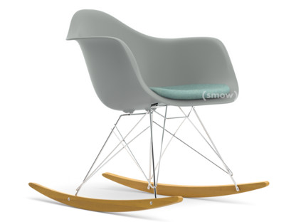 RAR with Upholstery Light grey|With seat upholstery|Ice blue / ivory|Without border welting|Chrome/yellowish maple