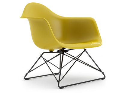 Eames Plastic Armchair RE LAR Mustard|Without upholstery|Coated basic dark
