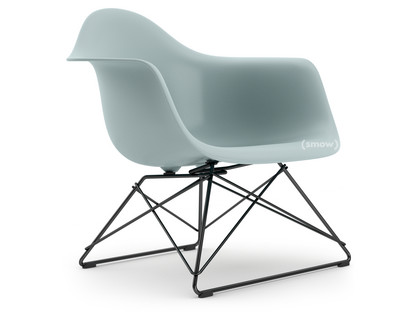 Eames Plastic Armchair RE LAR Ice grey|Without upholstery|Coated basic dark