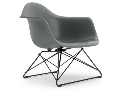 Eames Plastic Armchair RE LAR Granite grey|Without upholstery|Coated basic dark