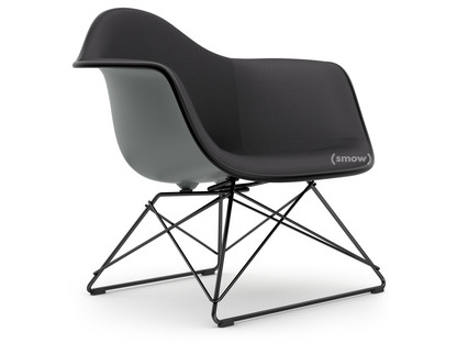 Eames Plastic Armchair RE LAR Granite grey|Full upholstery dark grey|Coated basic dark