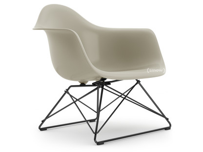 Eames Plastic Armchair RE LAR Pebble|Without upholstery|Coated basic dark