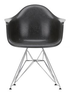 Eames Fiberglass Armchair DAR Eames elephant hide grey|Chrome-plated