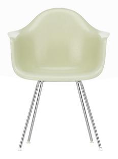 Eames Fiberglass Armchair DAX Eames parchment|Chrome-plated