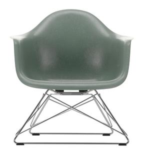 Eames Fiberglass Armchair LAR Eames sea foam green|Chrome-plated