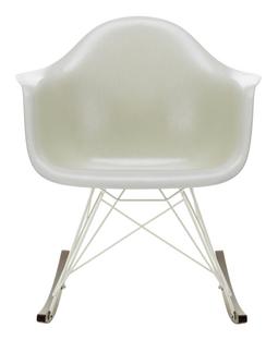 Eames Fiberglass Armchair RAR Eames parchment|White|Dark maple