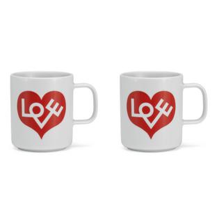 Girard Coffee Mugs Love Heart, red|Set of 2