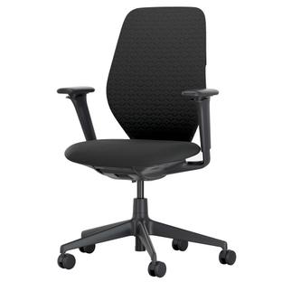 ACX Soft With forward tilt, with seat depth adjustment|Height-adjustable armrests F|Deep black|Seat Grid Knit, nero|Hard castor for carpet