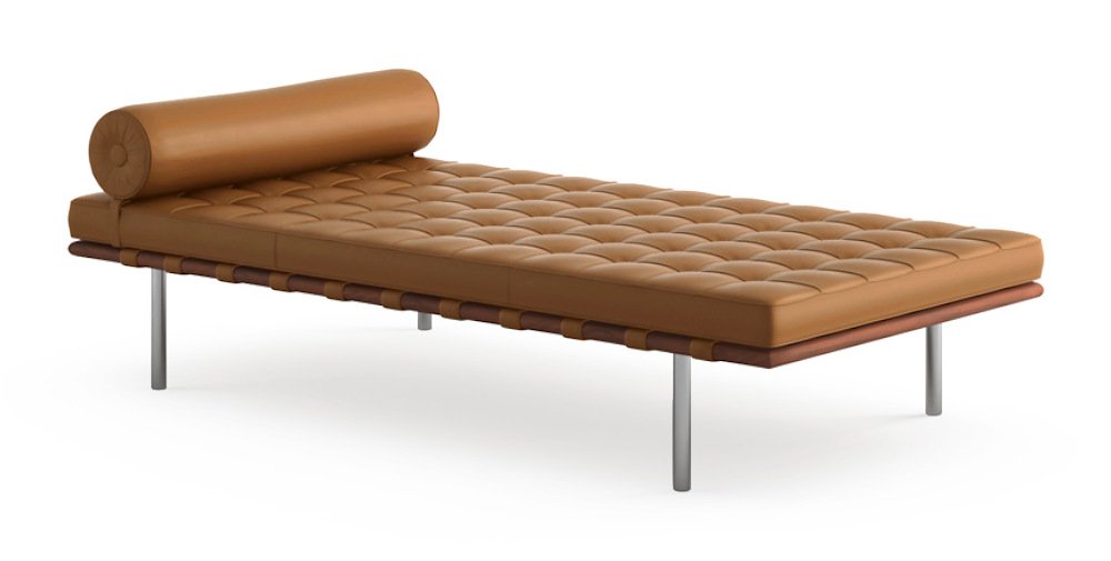 Barcelona Relax Day Bed, Leather Venezia - cognac | Knoll