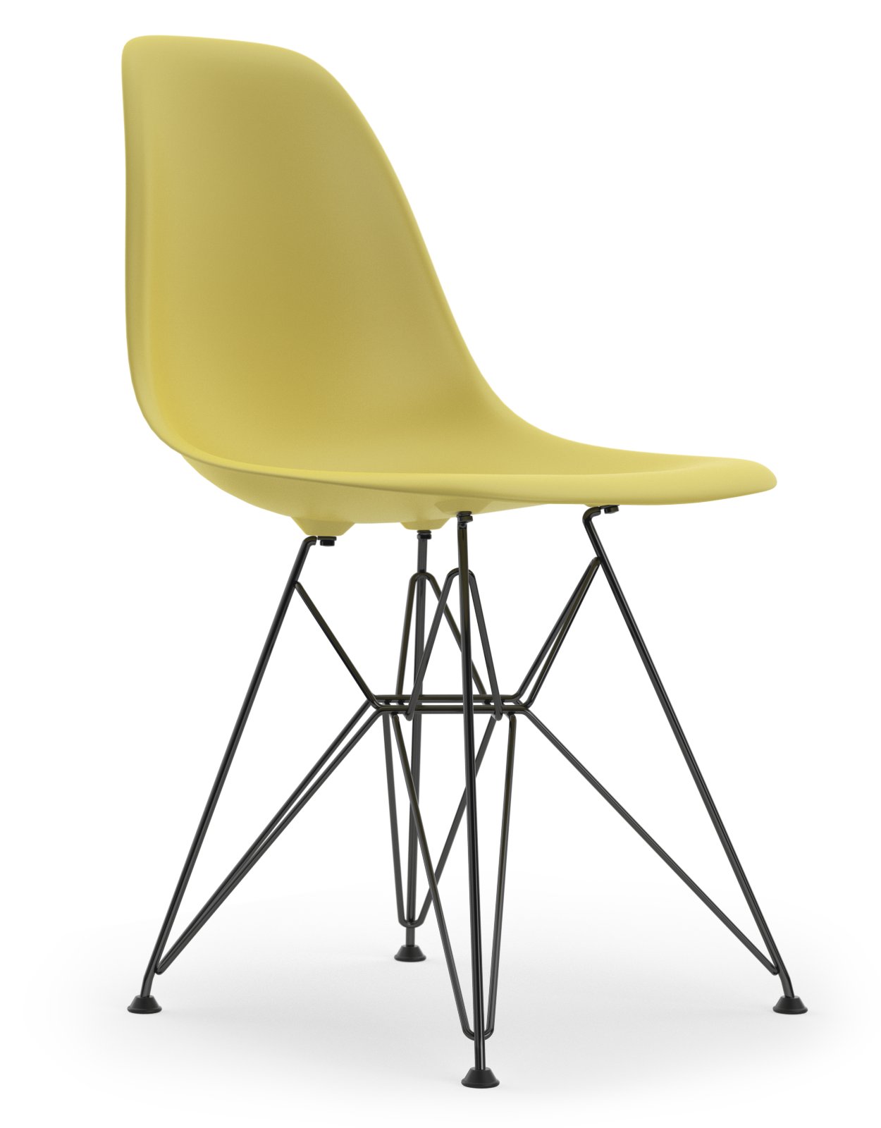 Eames Plastic Side Chair DSR, Citron, Without upholstery, Without