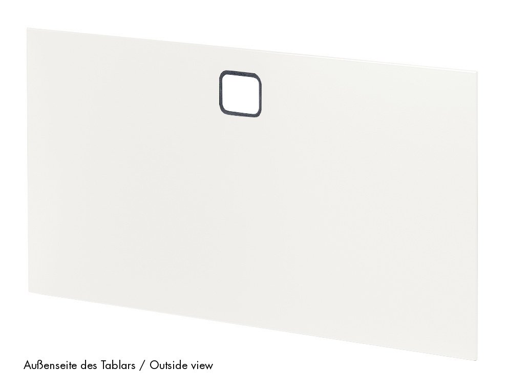 USM Haller Panel With Cable Cut-Out, 75 x 50 cm, Pure white RAL