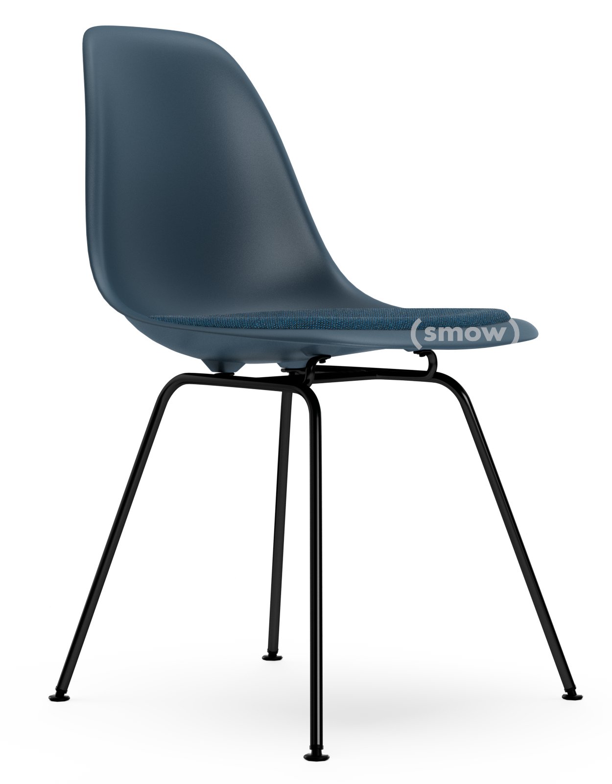 Eames Plastic Side Chair RE DSX, Sea blue, With seat