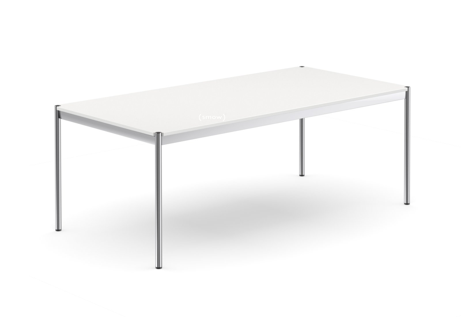 USM Haller Table, 200 x 100 cm, MDF (USM colours), Pure white RAL