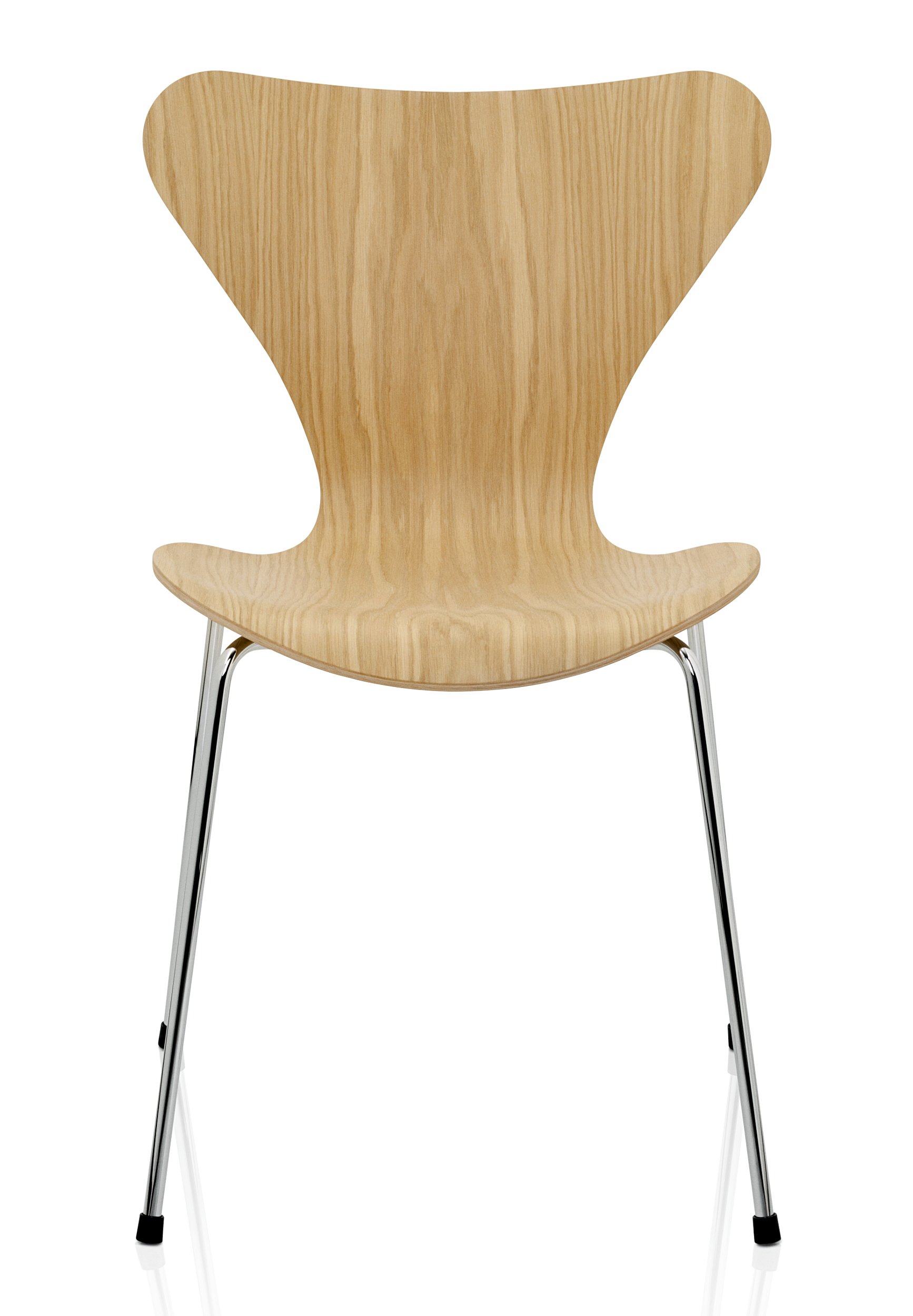 Series 7 Chair 3107, Clear varnished wood, Natural oak, Chrome