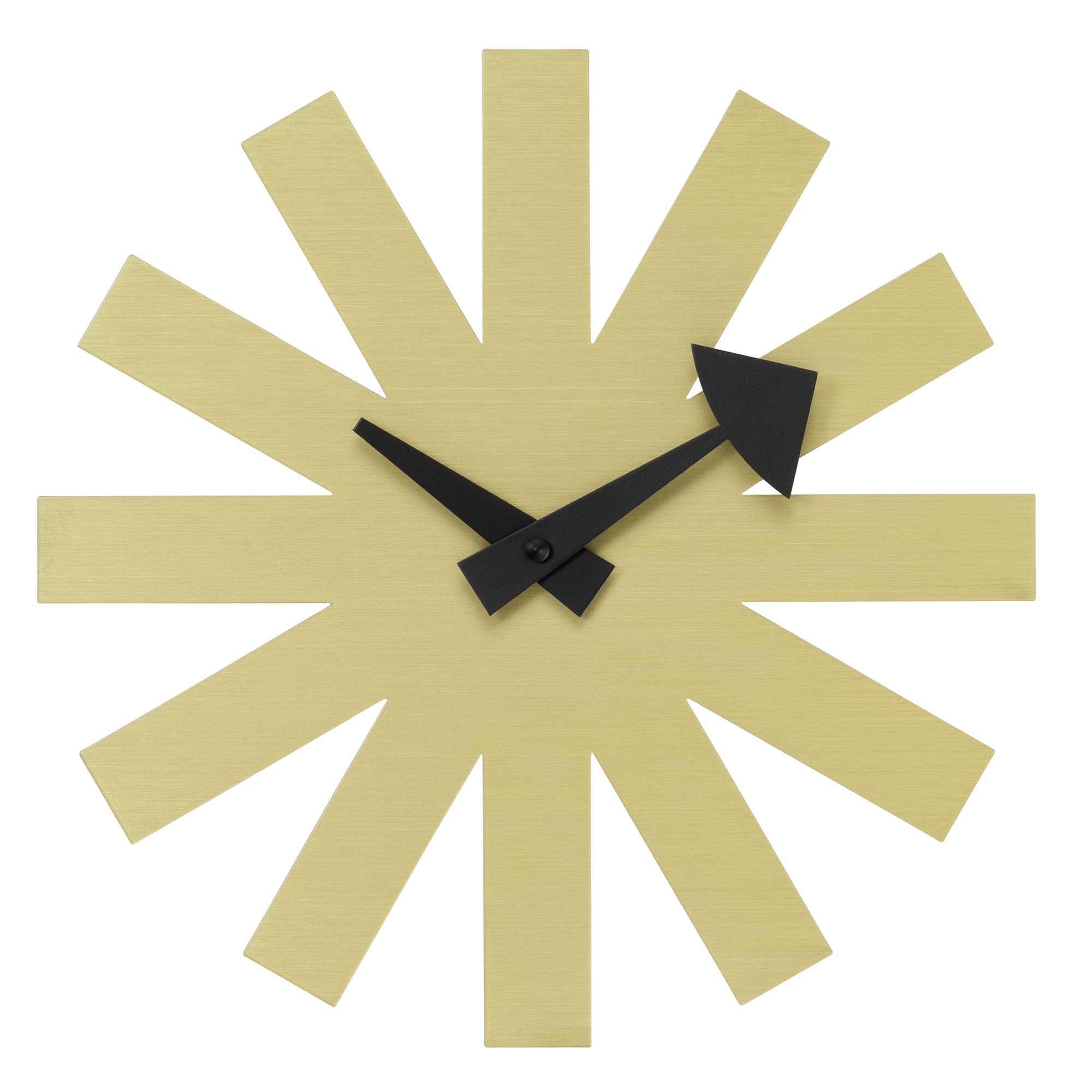 Asterisk Wall Clock, Brass | Vitra | Clocks - Designer furniture