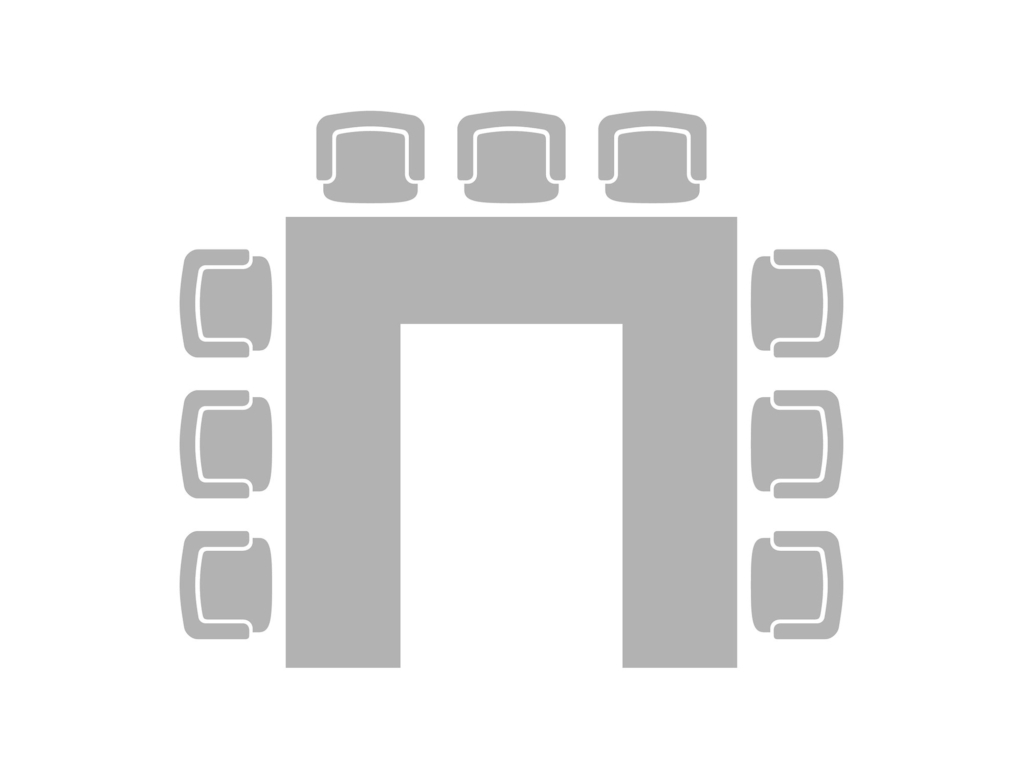 U-shaped seating