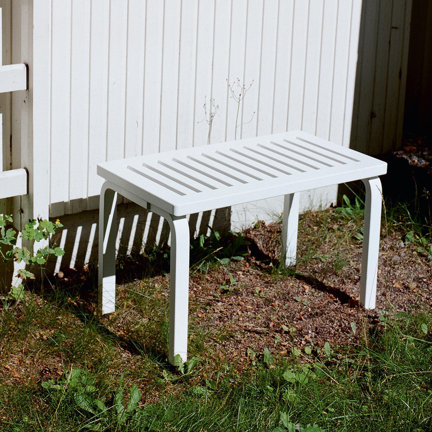 〆3/31 WHITE_WOOD_BENCH #5 Simple white washed bench | Hire & Rental | Granger Hertzog