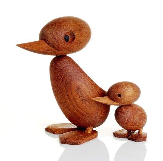 Duck & Duckling Wooden Figure, Duck | Architectmade | Figures
