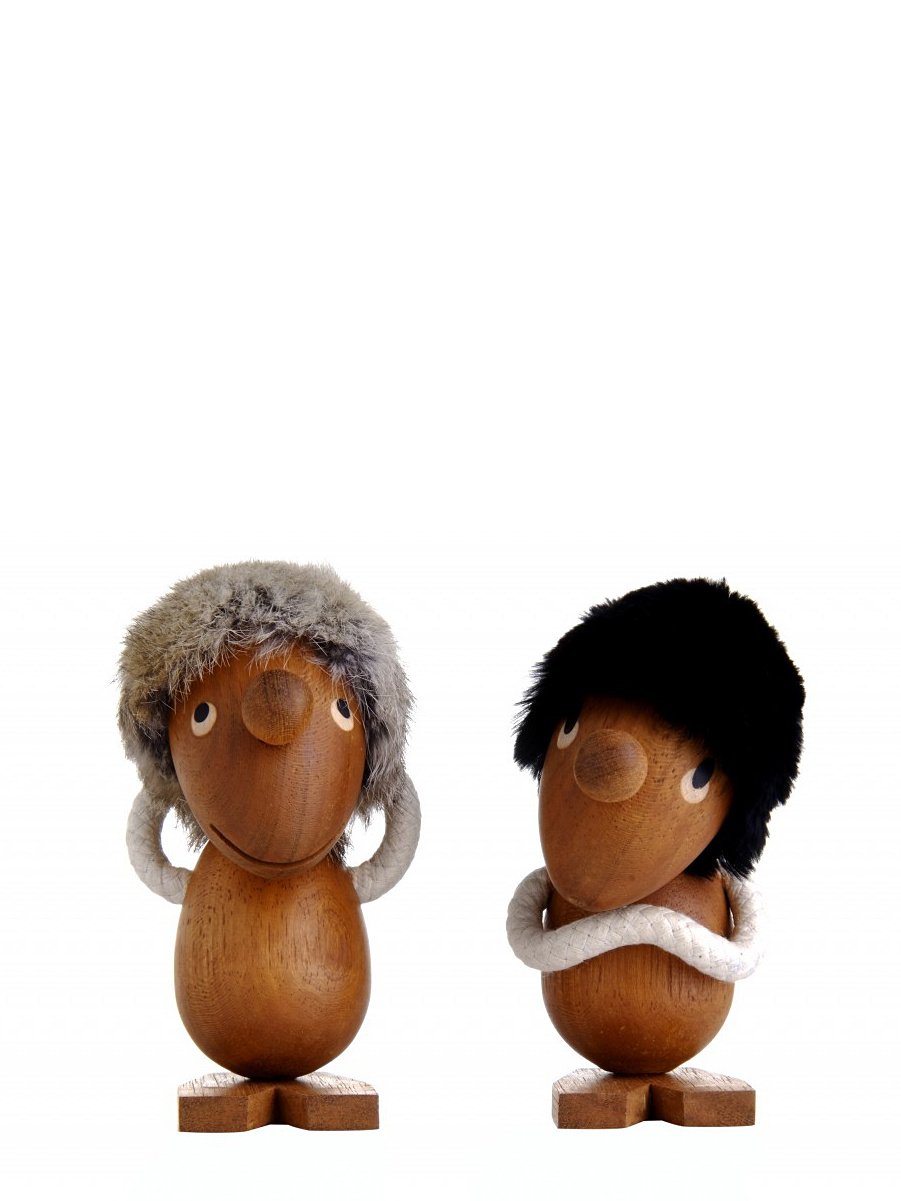 Optimist & Pessimist Wooden Figure, Pessimist | Architectmade