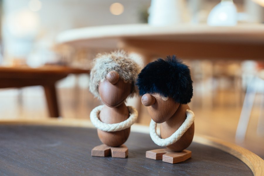 Optimist & Pessimist Wooden Figure, Pessimist | Architectmade