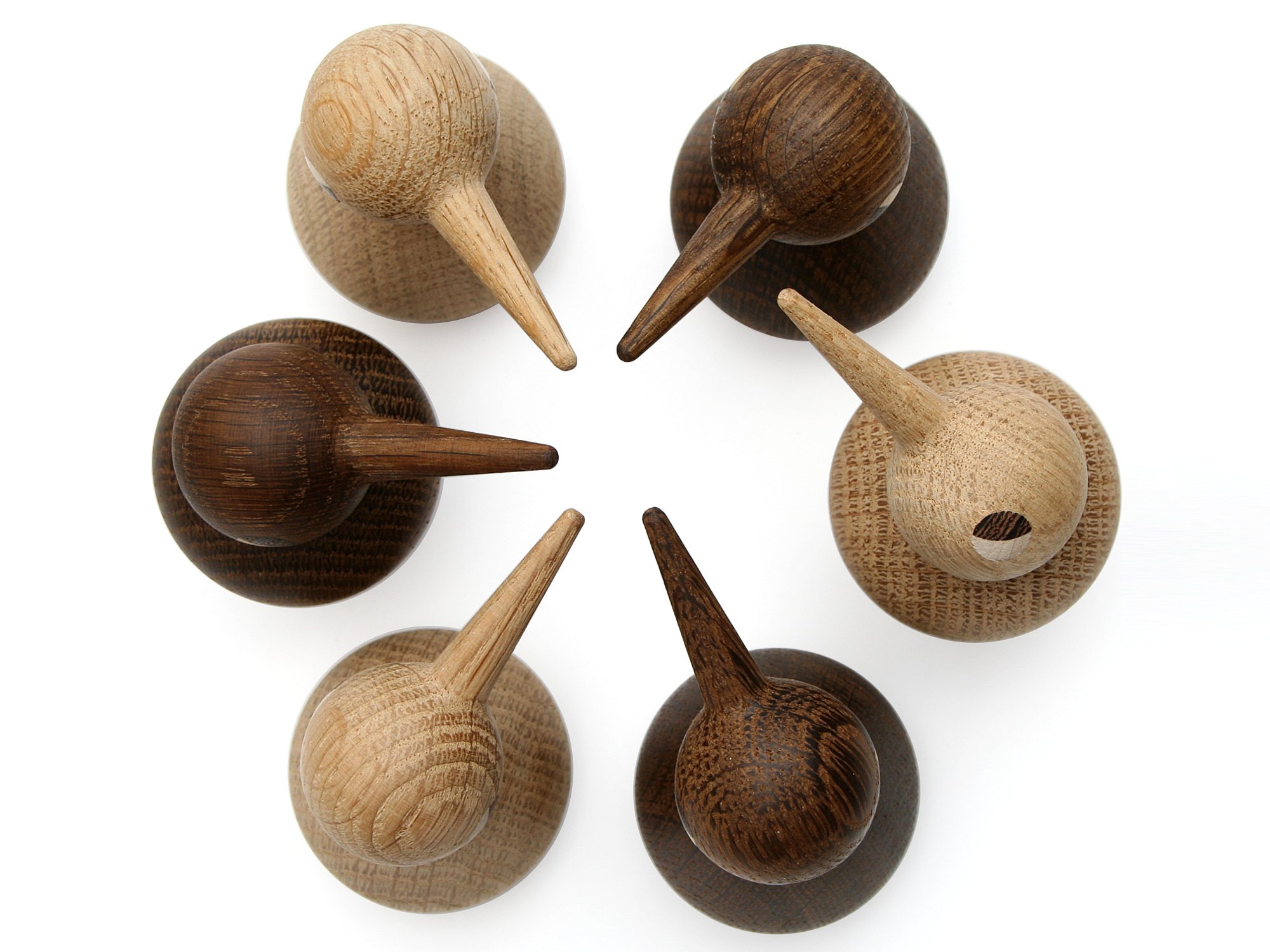 Bird Wooden Figure, Chubby, Smoked oak | Architectmade | Figures