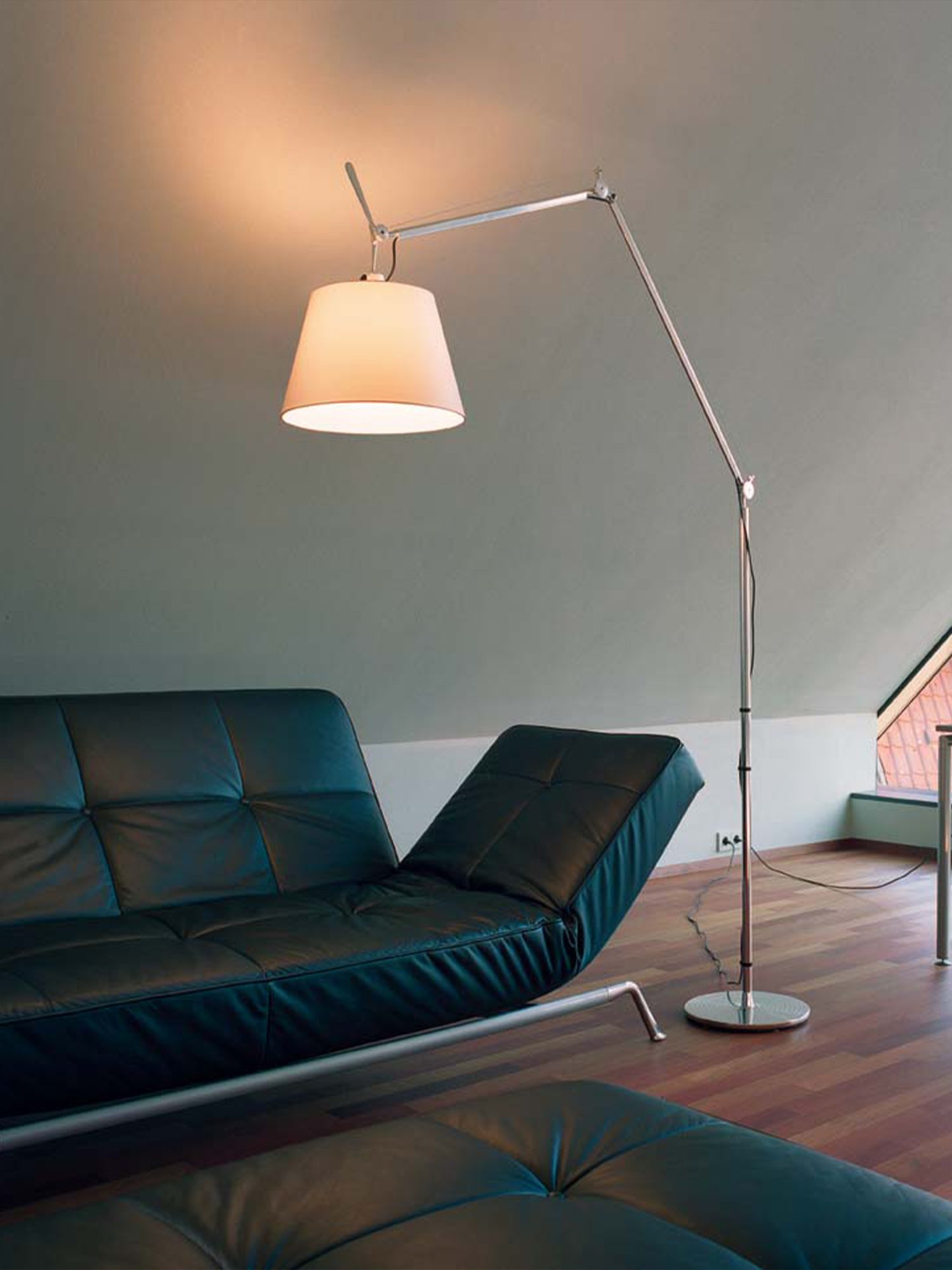 Tolomeo Mega Terra Floor Lamp, Fabric black, 32 cm | Artemide