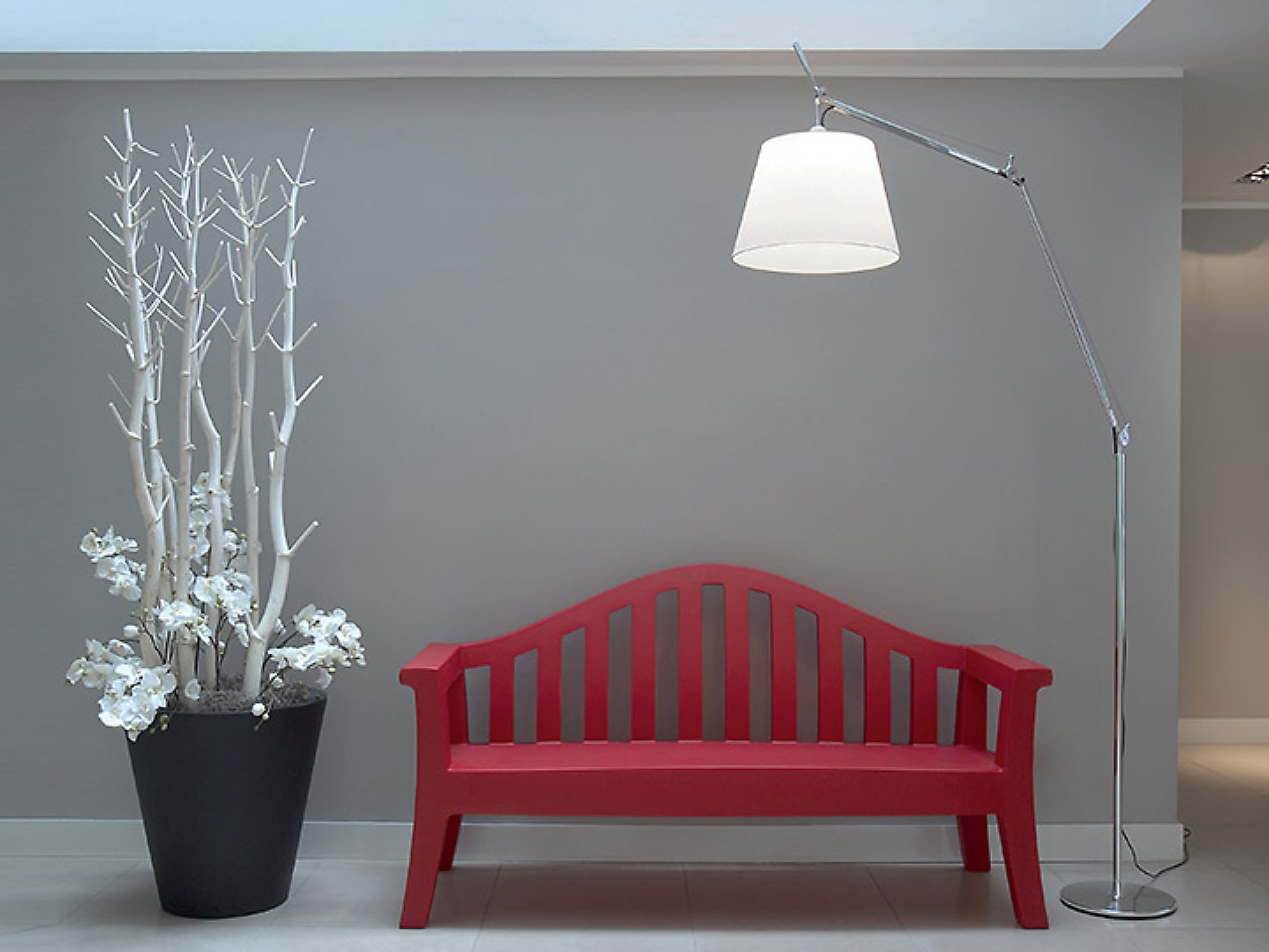 Tolomeo Mega Terra Floor Lamp LED, Fabric black, 32 cm | Artemide