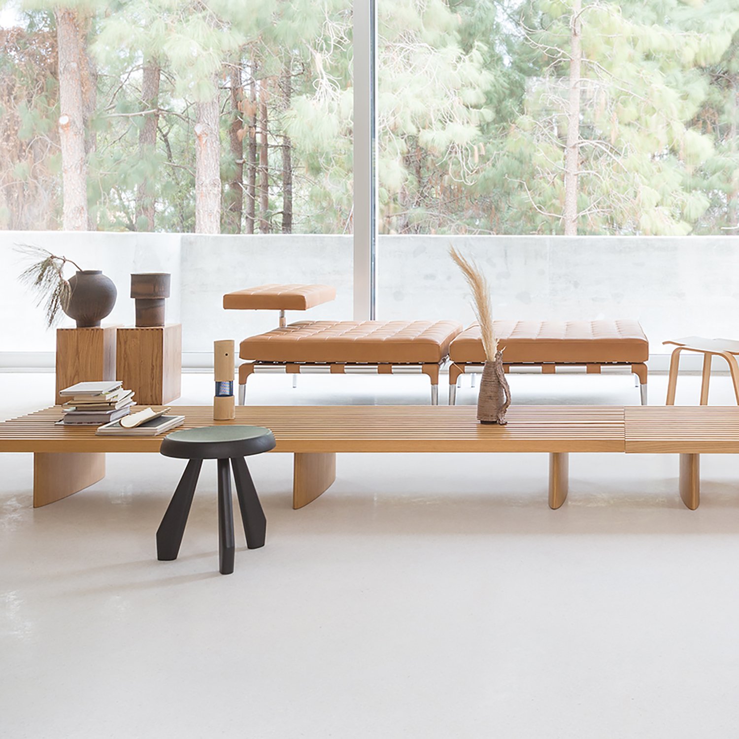 Tabouret Méribel Stool, American Walnut | Cassina | Cassina