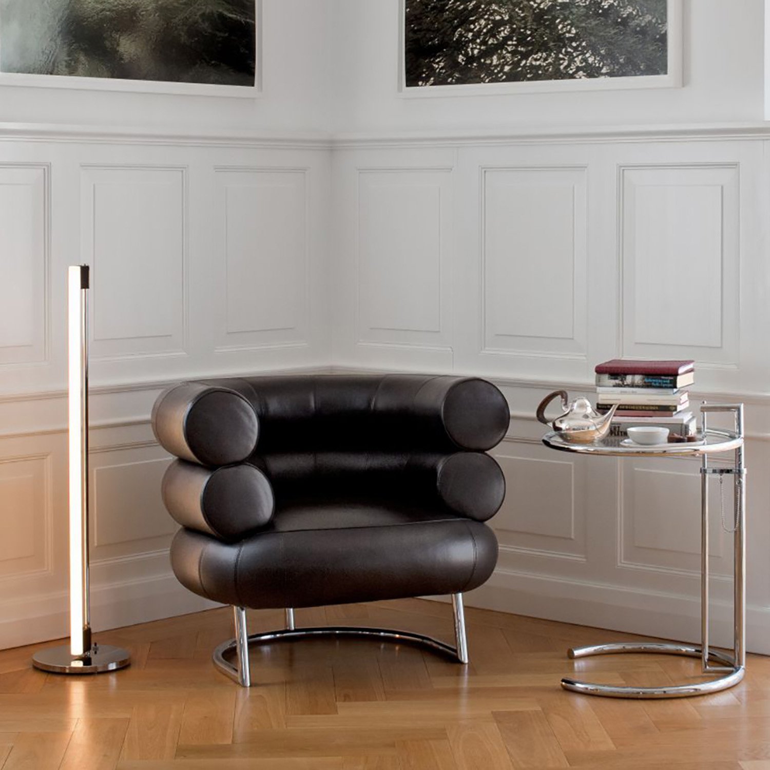 Bibendum Chair, Leather black ClassiCon by Eileen Gray, 1929