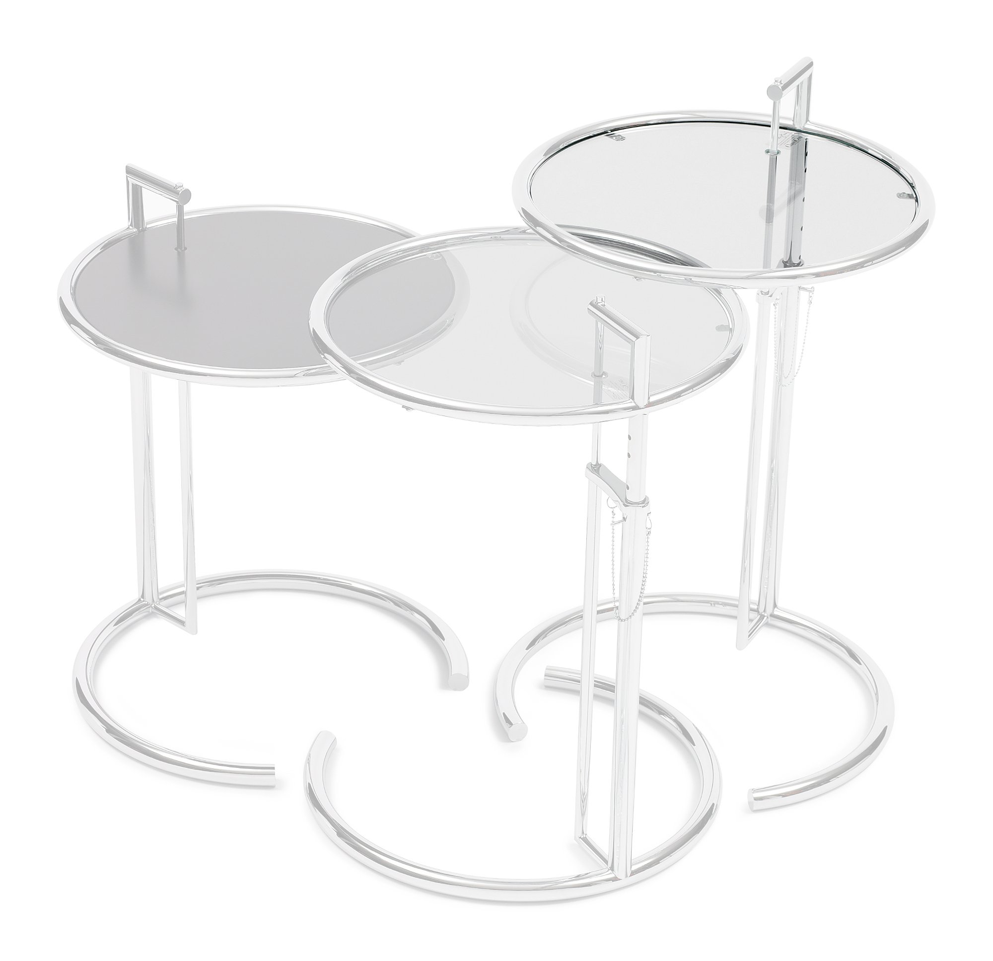 Adjustable Table E 1027 Replacement Glass, Smoked glass grey