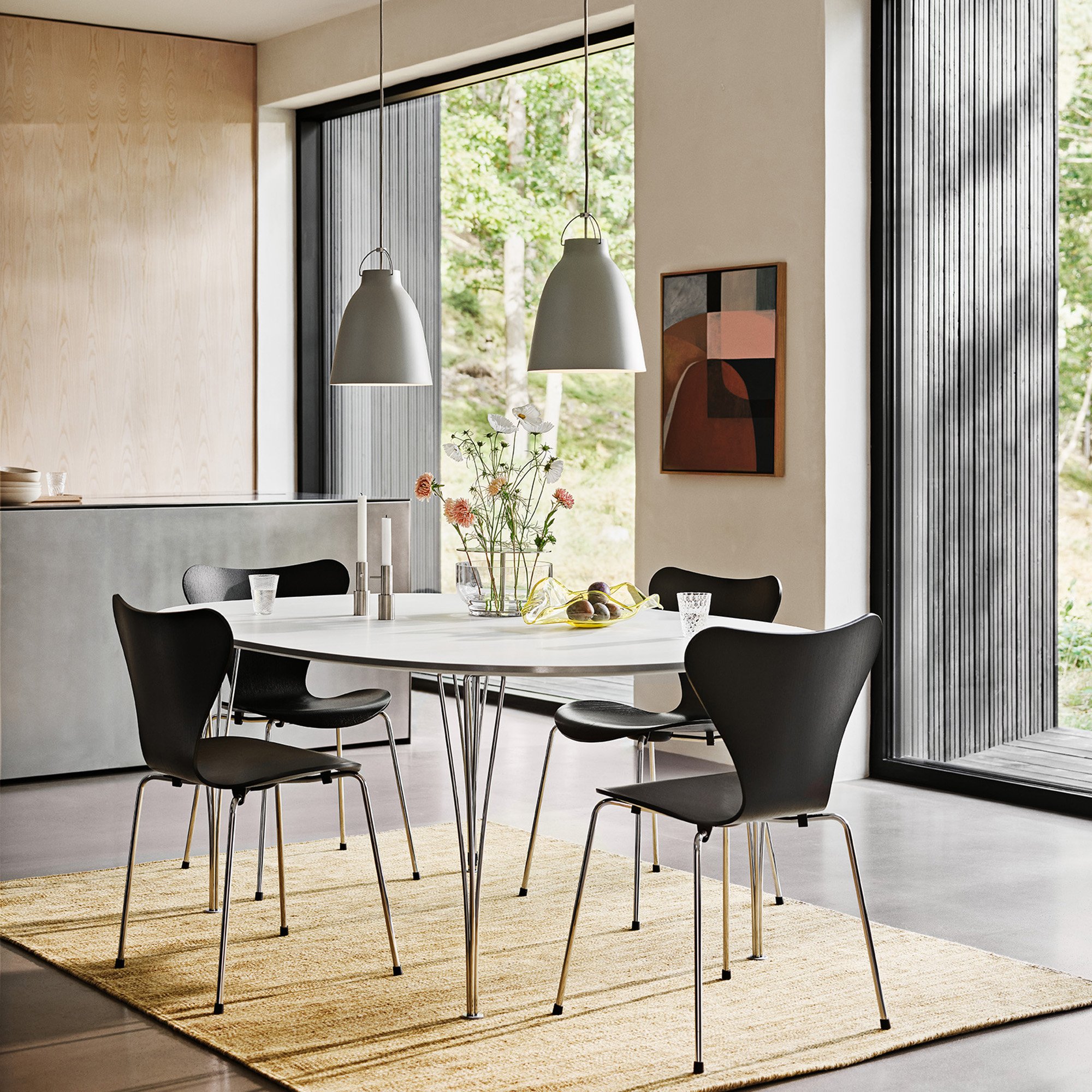 I.K　Fritz Hansen　テーブル Superellipse Table, 150 x 100 cm, Walnut with veneer edge | Fritz