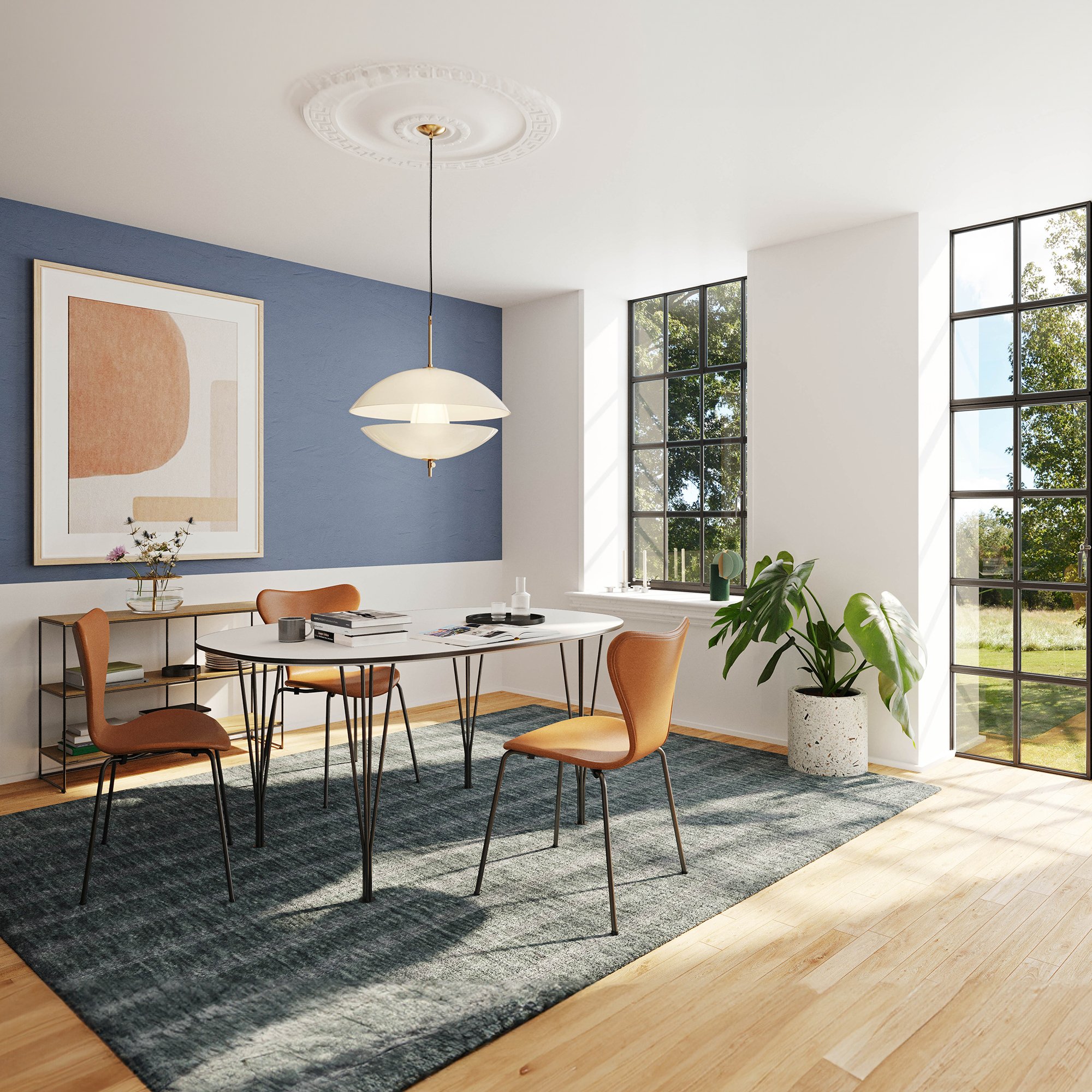 Superellipse Table, 170 x 100 cm, Walnut with veneer edge | Fritz